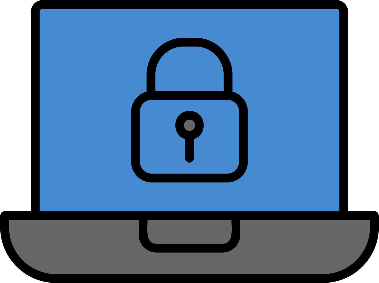 Laptop Lock Vector Icon