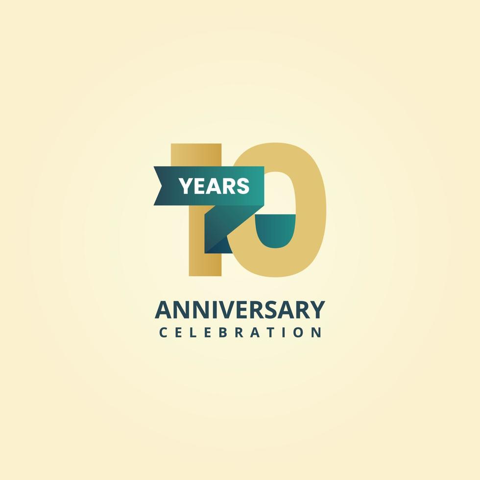 10 años aniversario logo modelo diseño vector