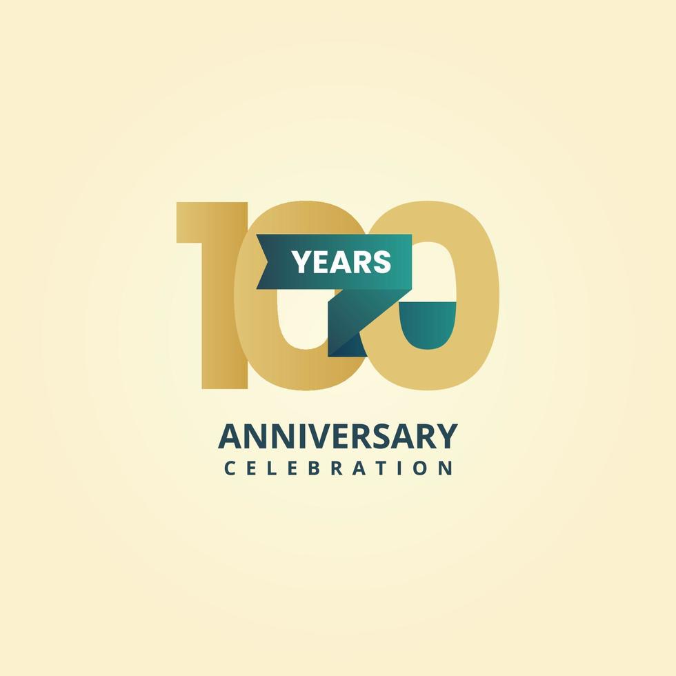 100 years anniversary logo template design vector