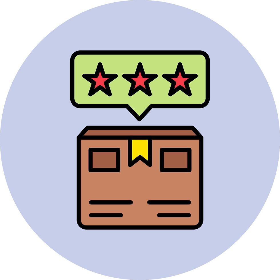 Delivery Box Rating Vector Icon