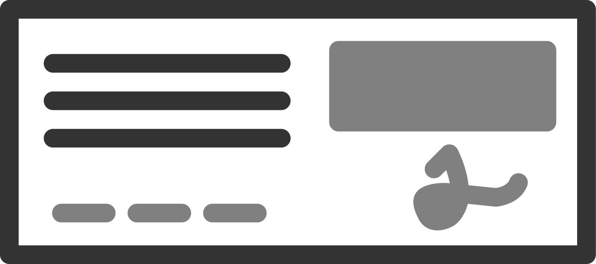 Bank Check Vector Icon
