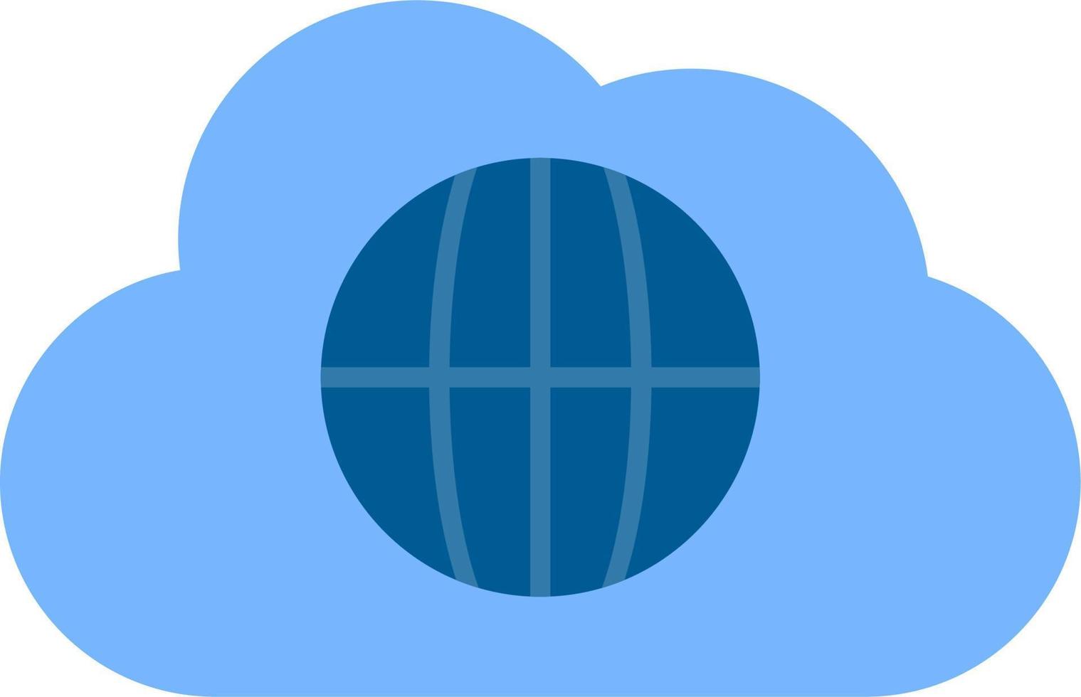 mundo nube vector icono