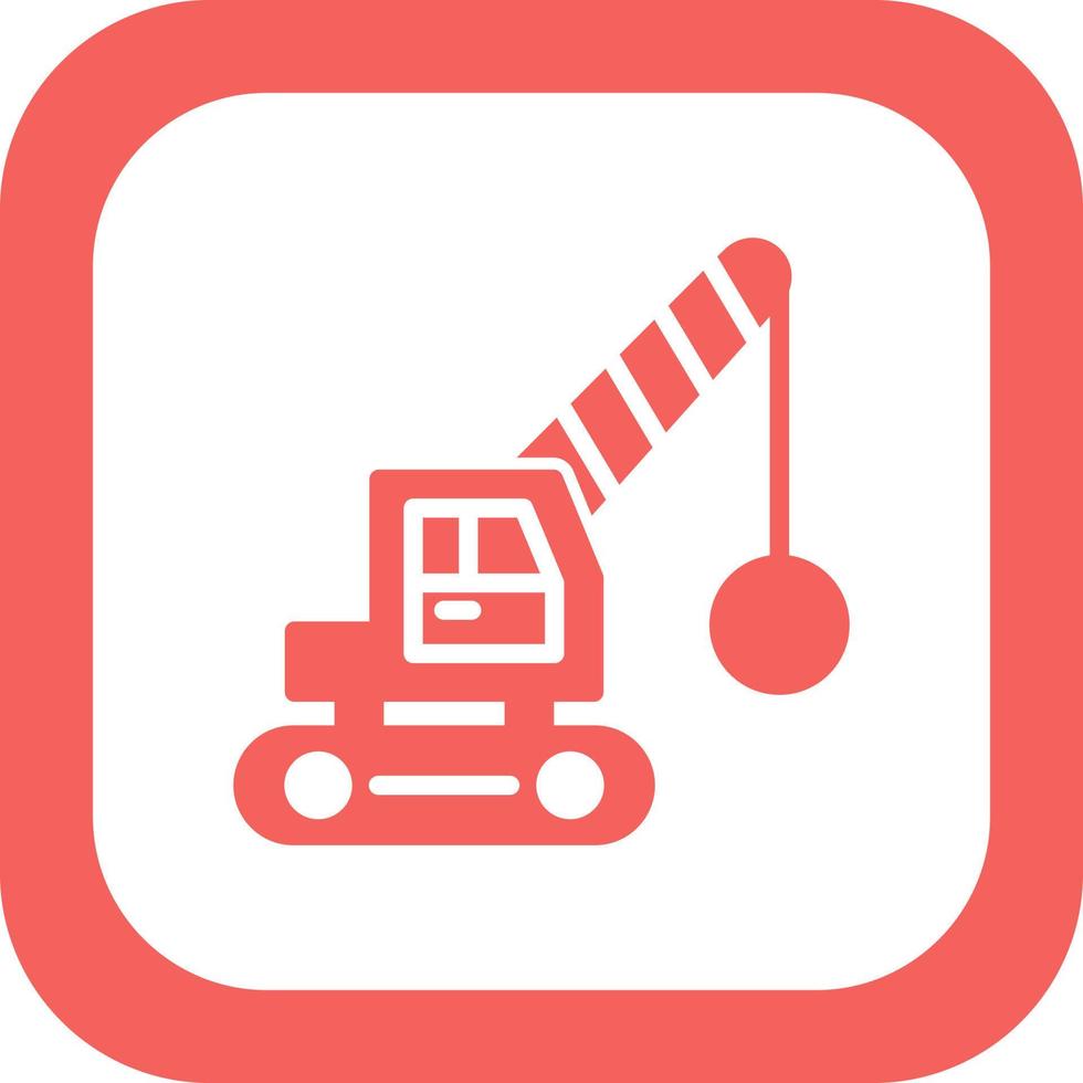 Demolition Crane Vector Icon