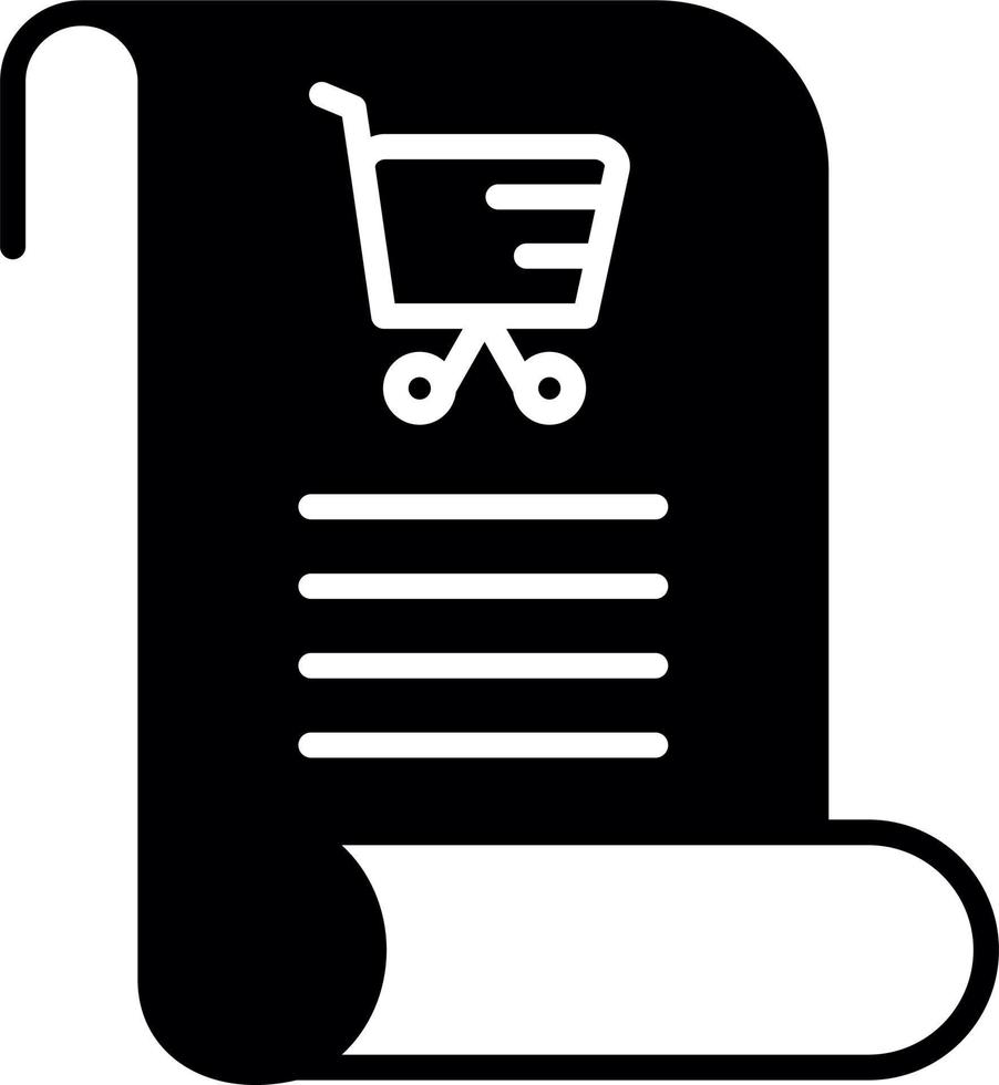 icono de vector de lista de compras