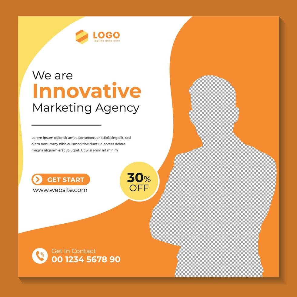 Unique creative multipurpose business social media post or square flyer design template vector