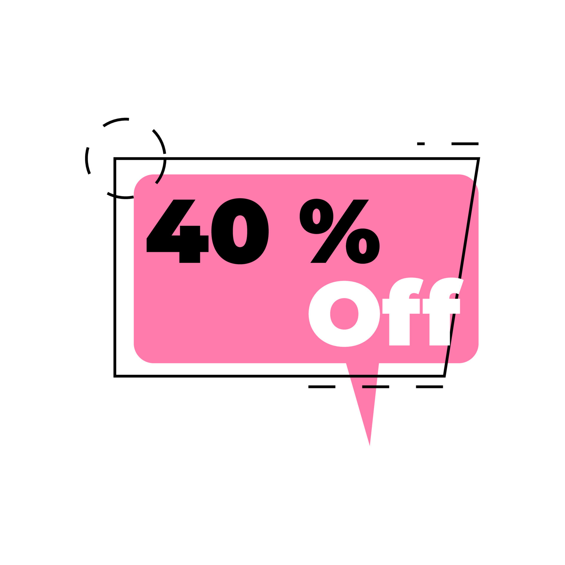 flat design sale price tag offer sticker banner abstract badge or flyer
