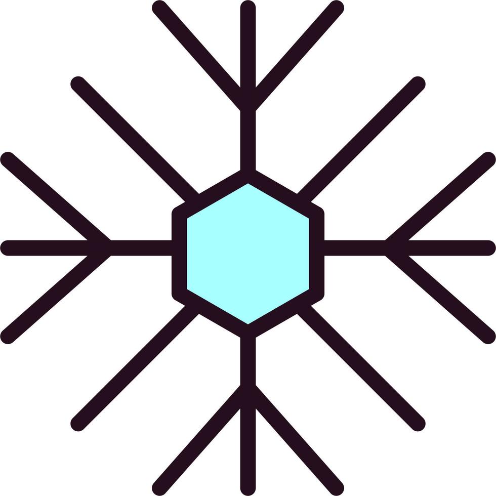 icono de vector de copo de nieve