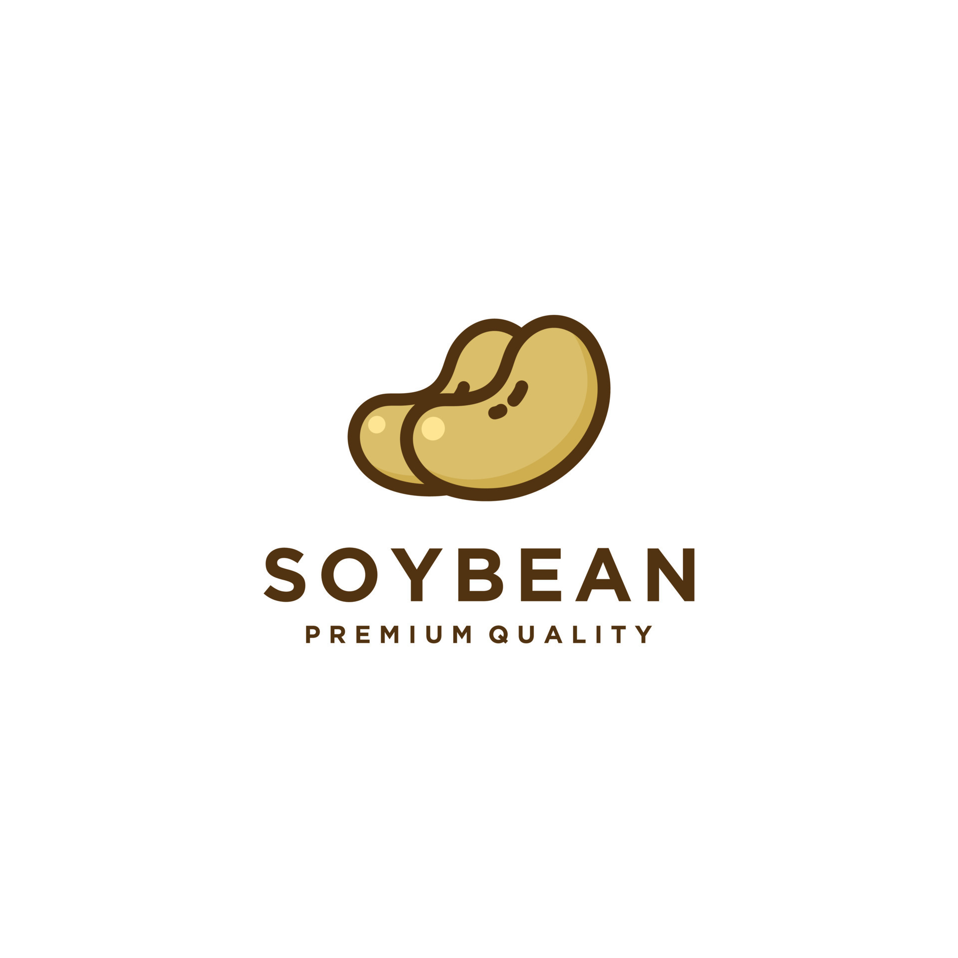 Soybean logo template design. Health Food icon vector illustration