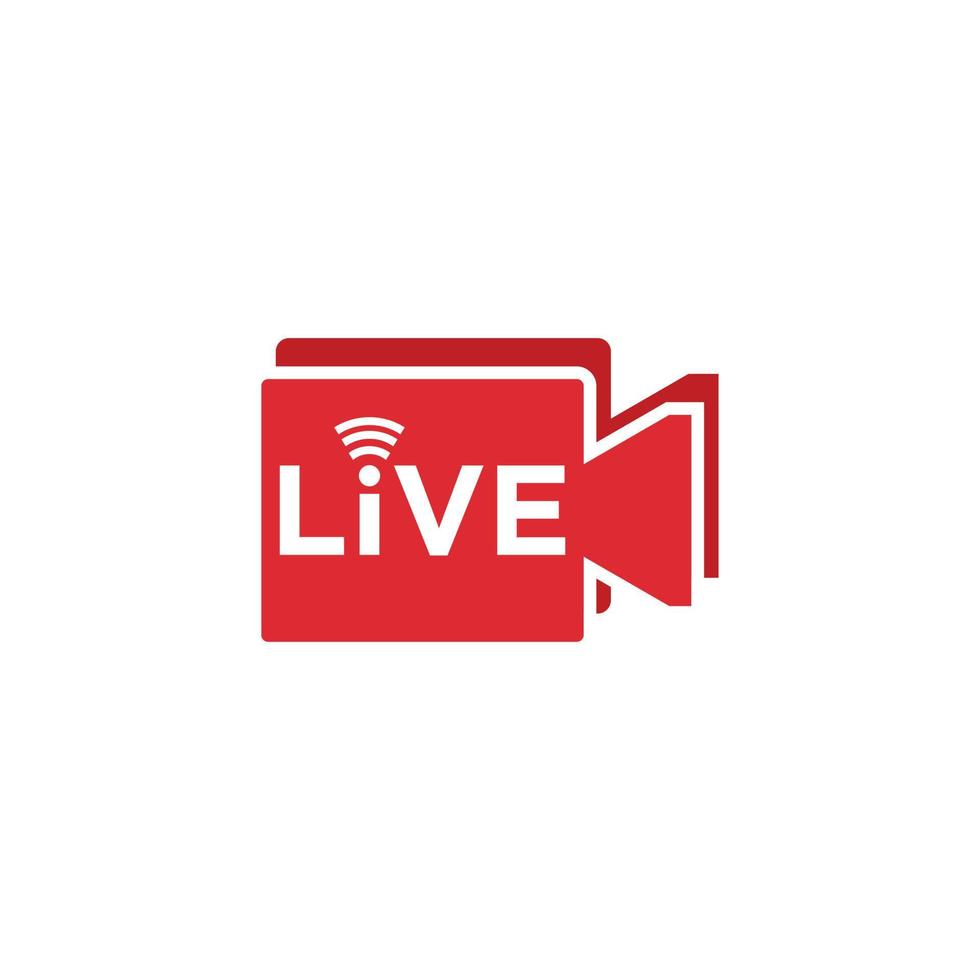 Live streaming icon vector illustration. Social media web