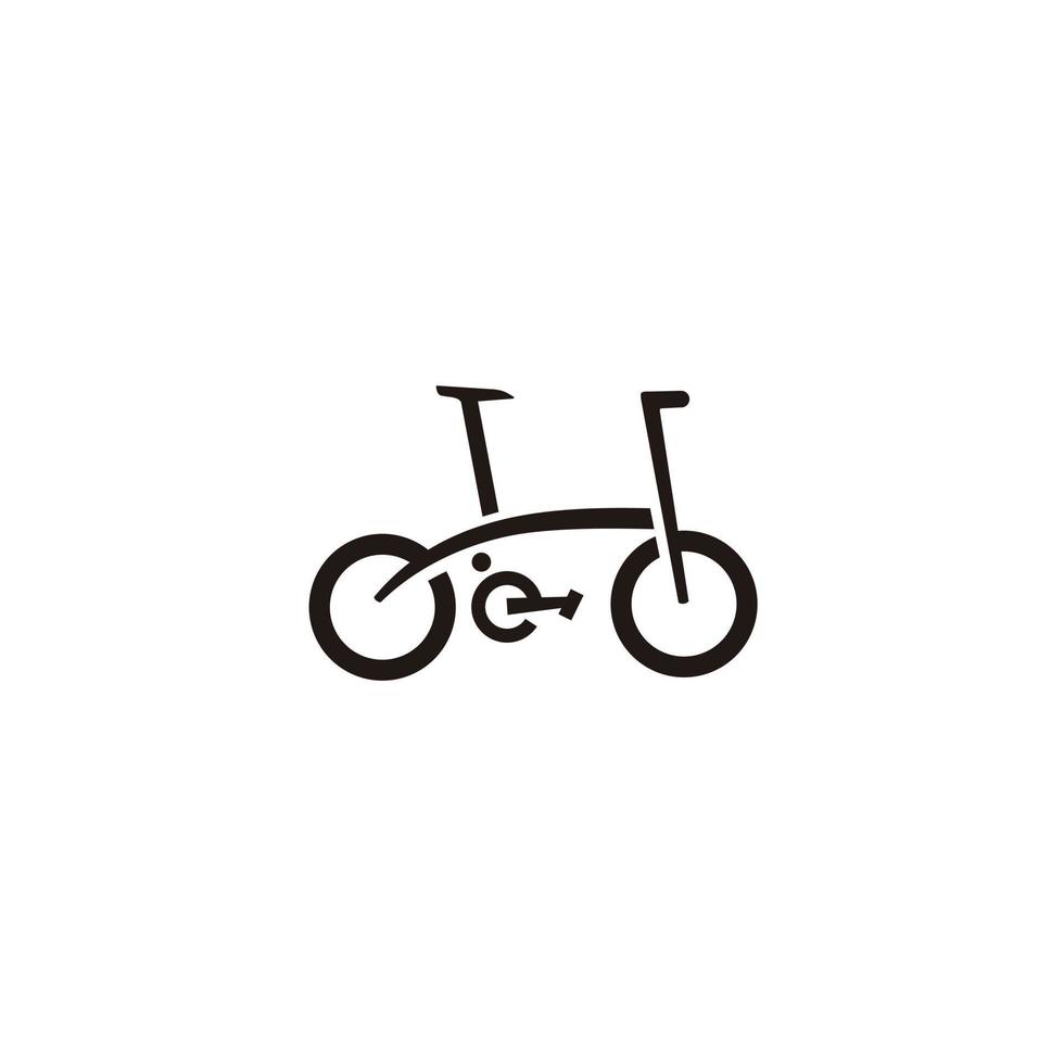 Folding bike graphic vector illustration logo design inspiration