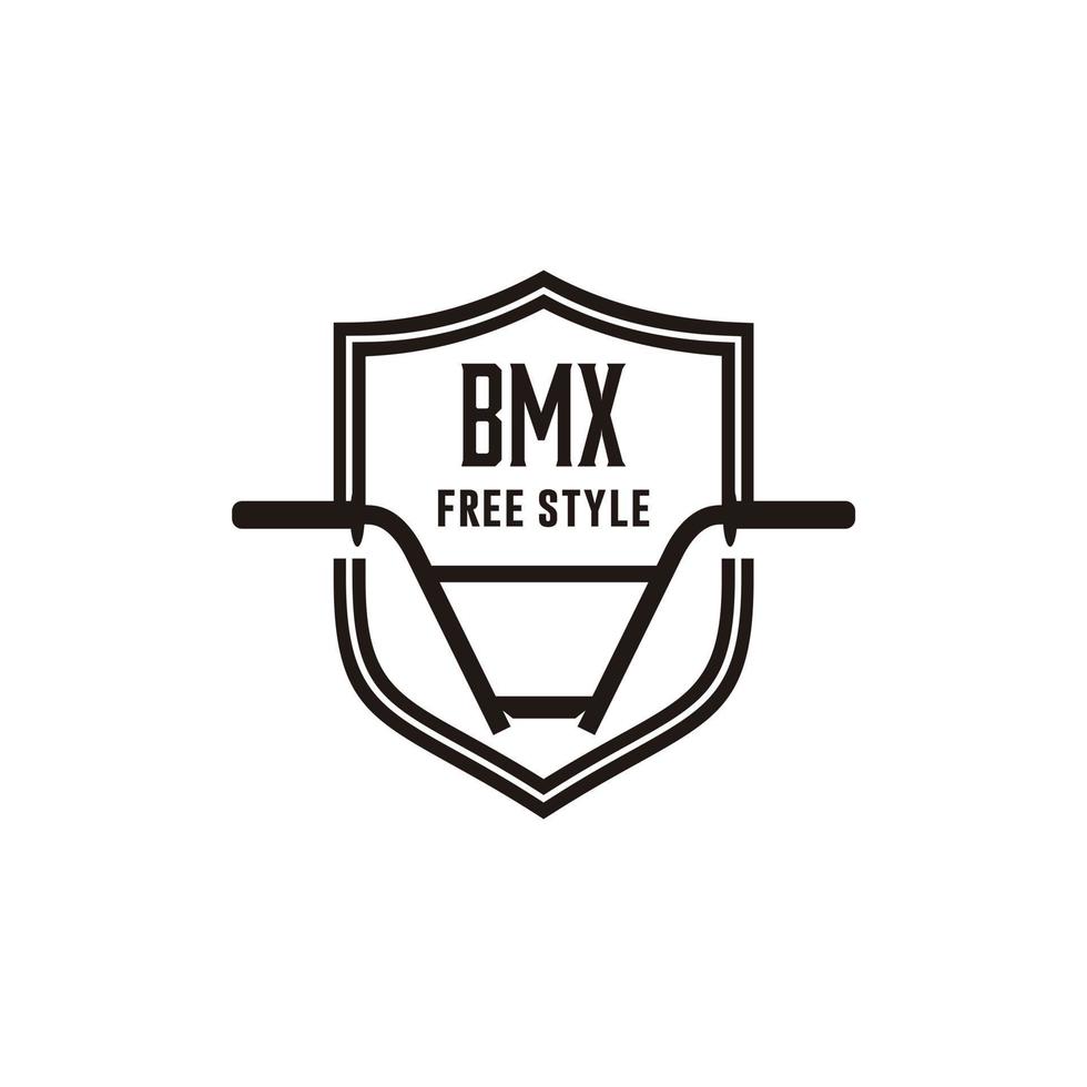 bmx bicicleta bicicleta y proteger logo vector icono
