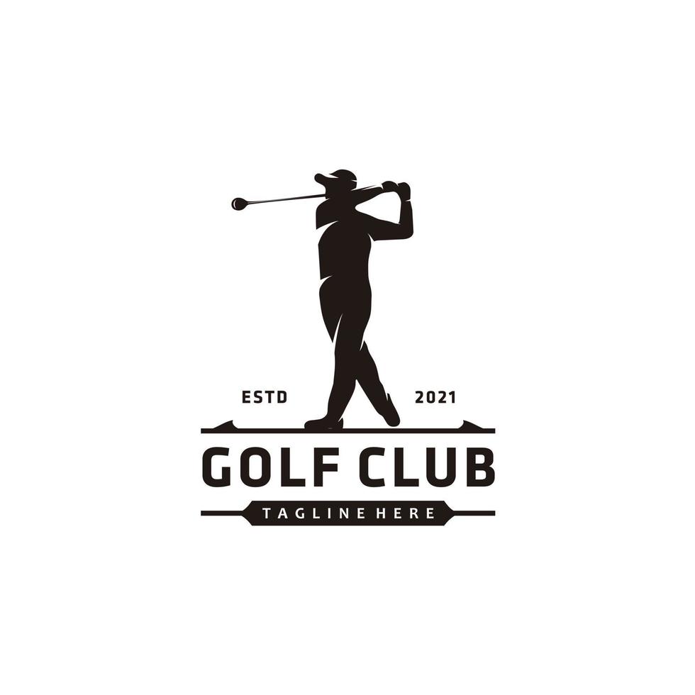 Golf sport club logo design inspiration vector