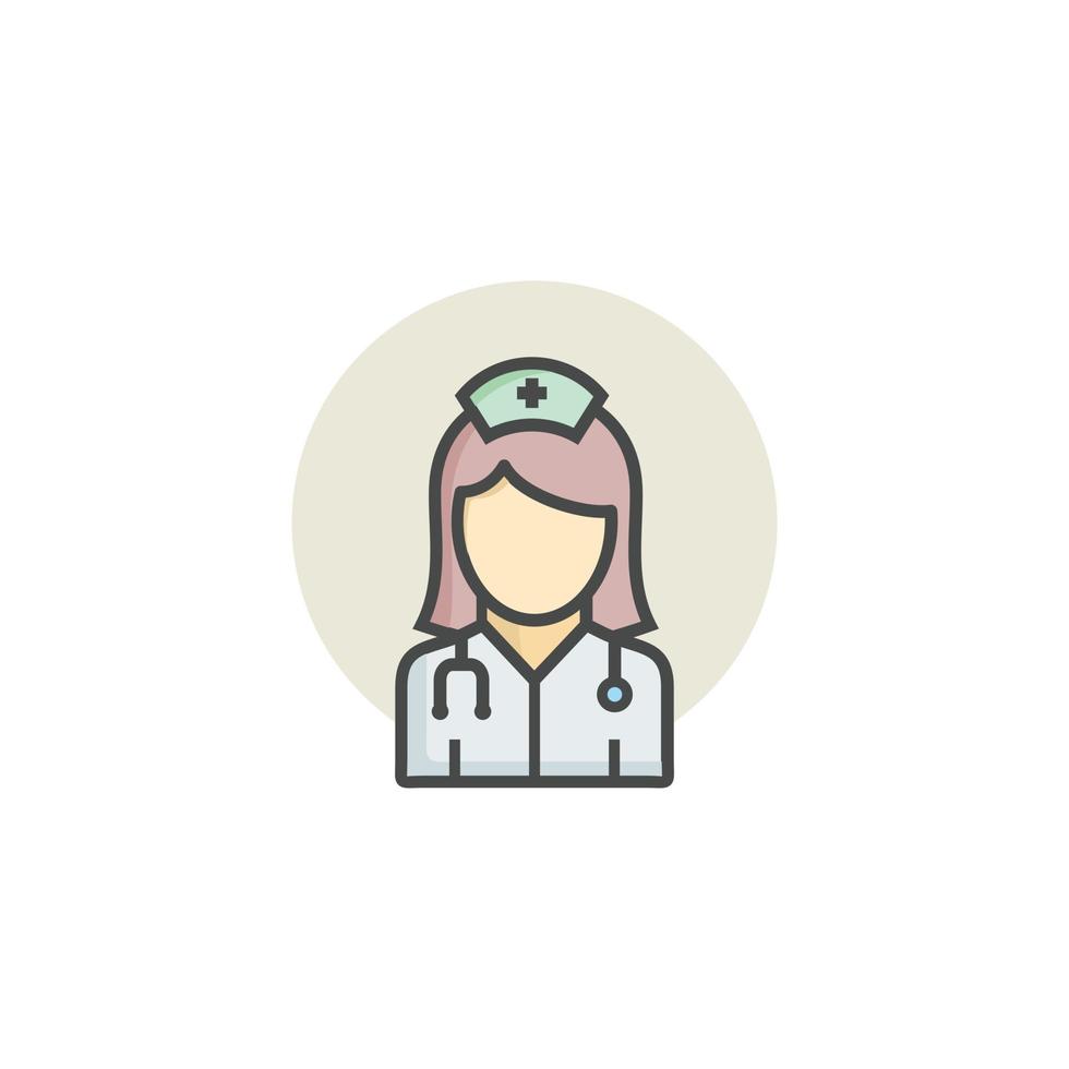 Doctor woman with stethoscope icon vector. Can be used for medicine, clinic, health care vector