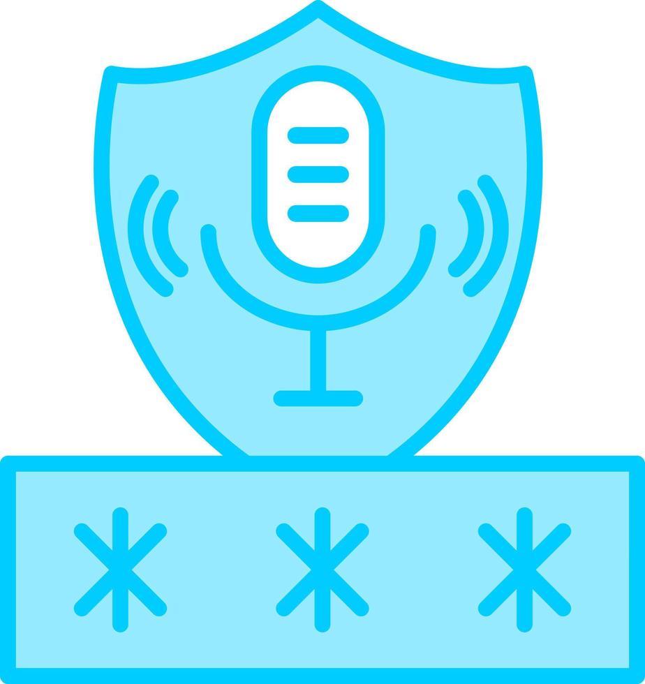 Voice Access Security Vector Icon