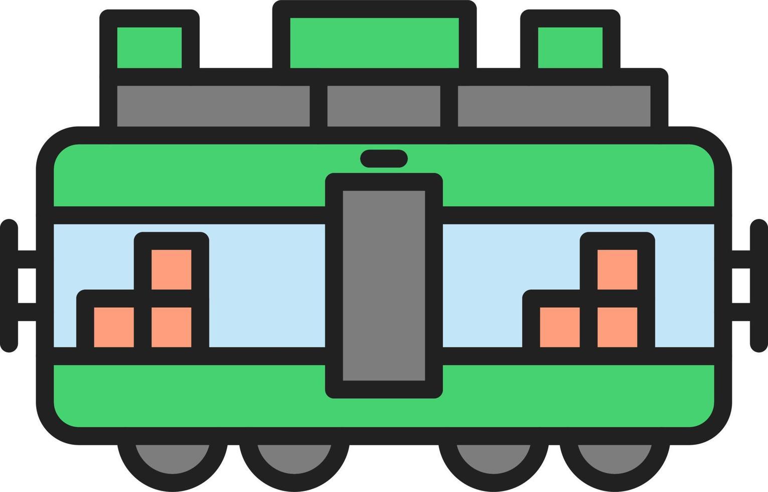 tren carga vector icono