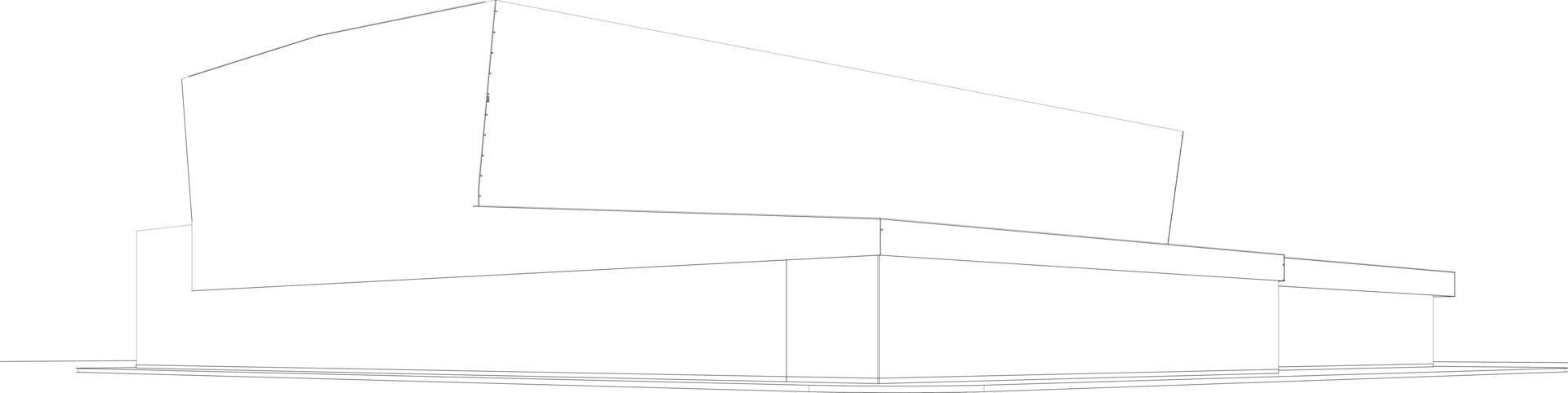 3D illustration of building project vector