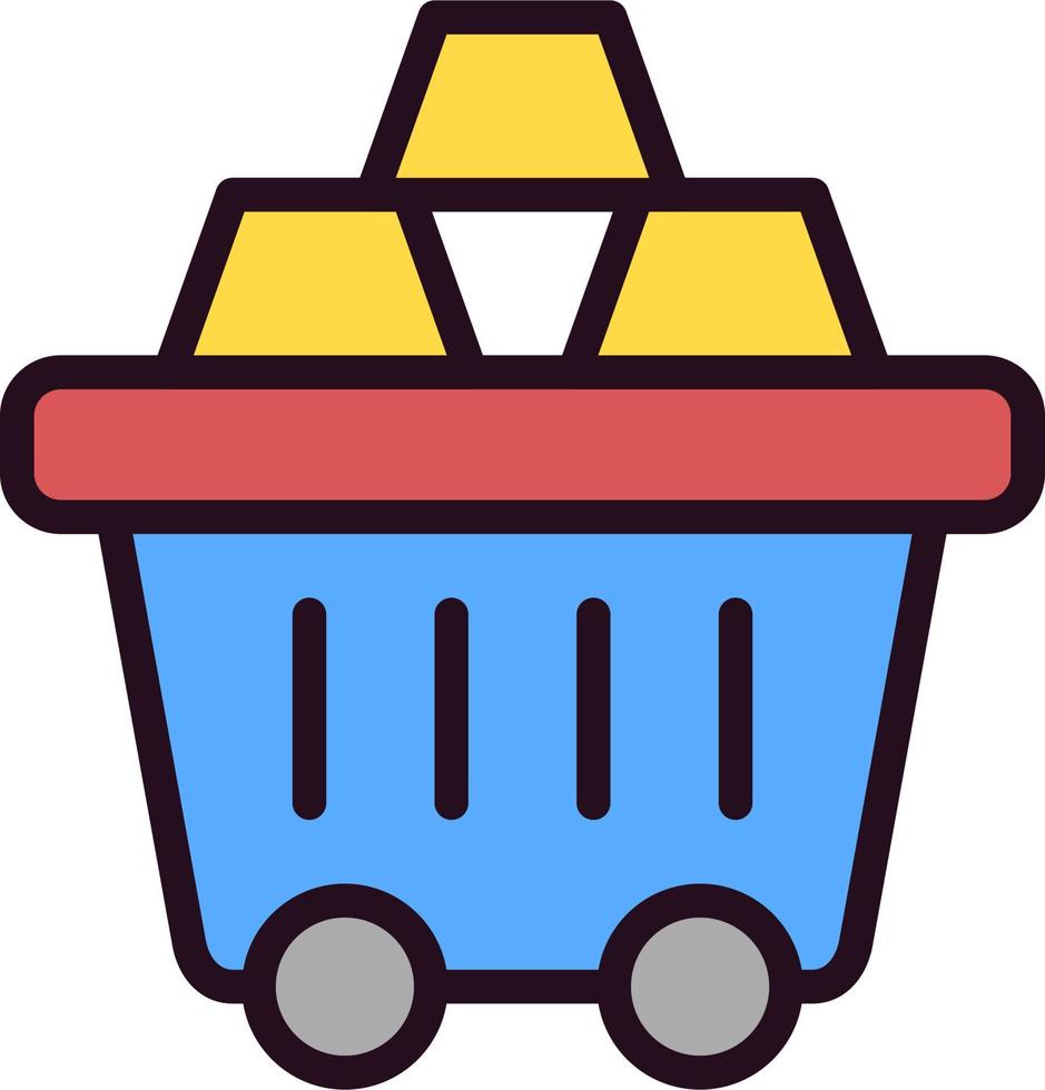 Mining Cart Vector Icon