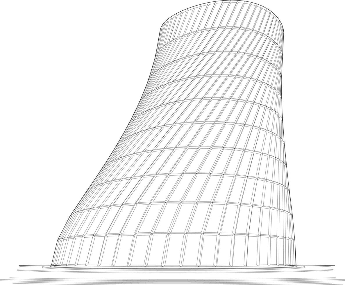 3D illustration of Building in concept vector