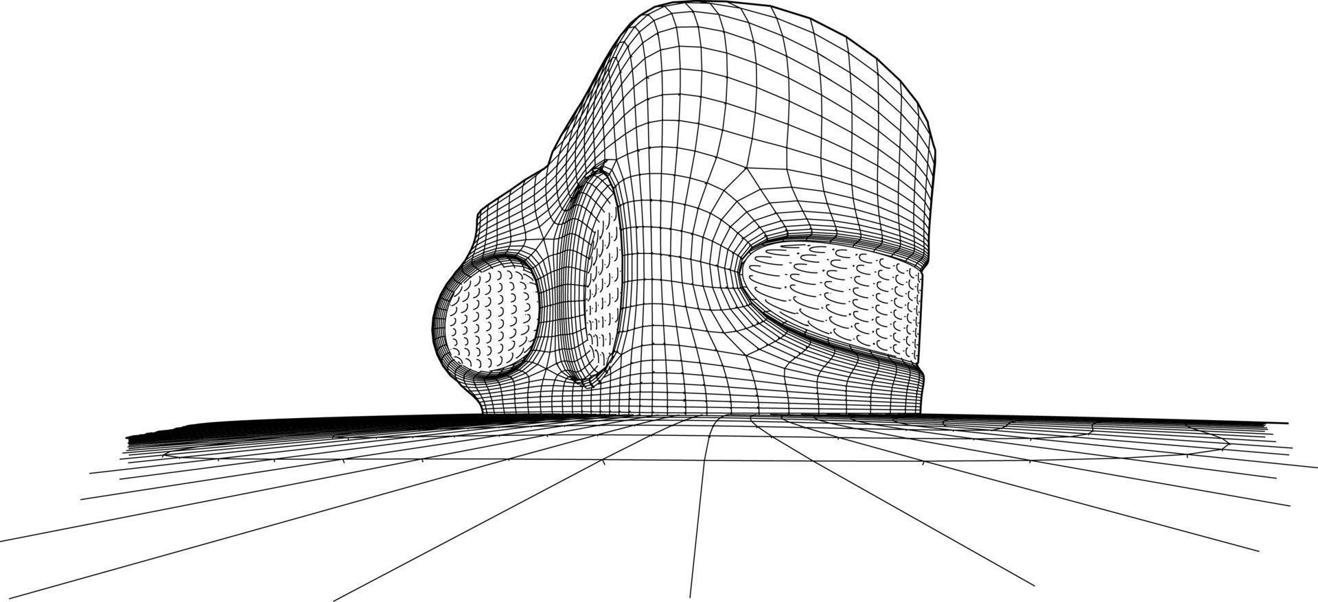 3d ilustración de edificio en concepto vector