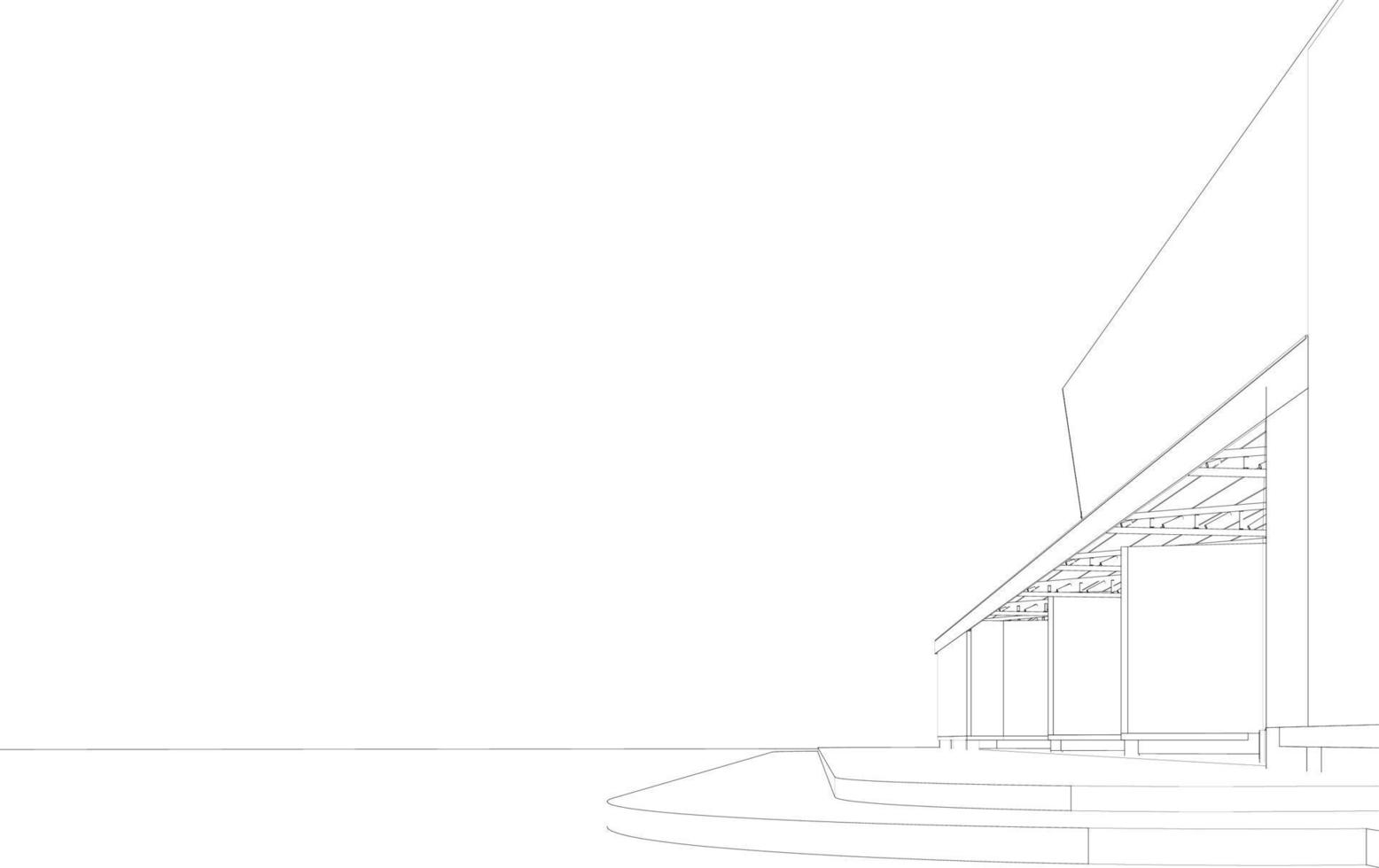 3D illustration of building project vector