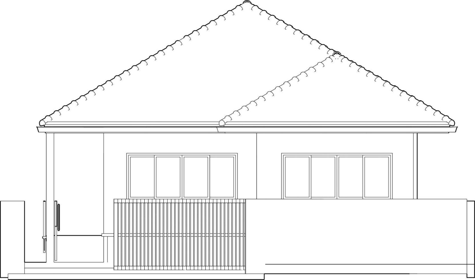 3D illustration of residential project vector