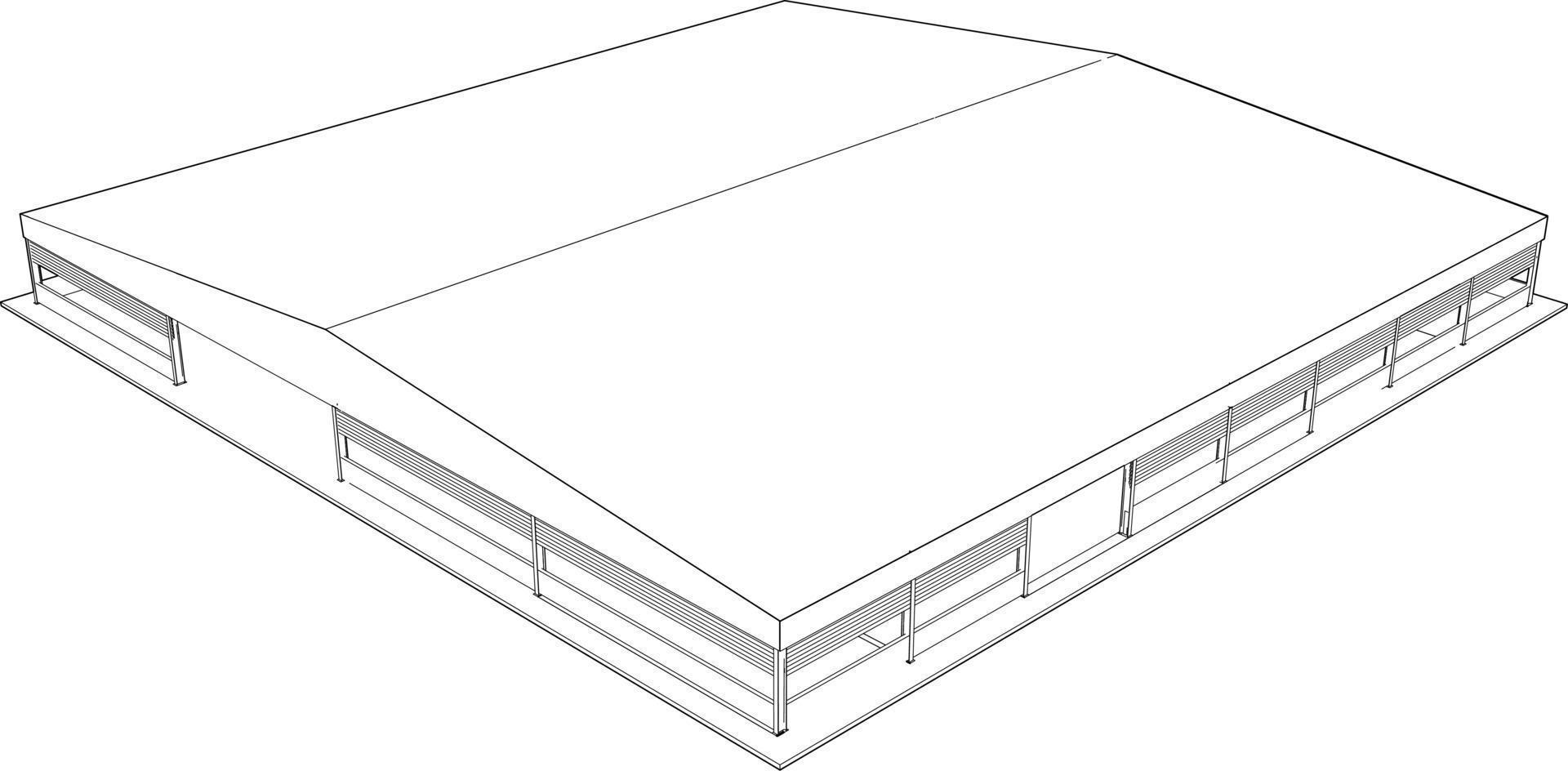 3D illustration of building structure vector