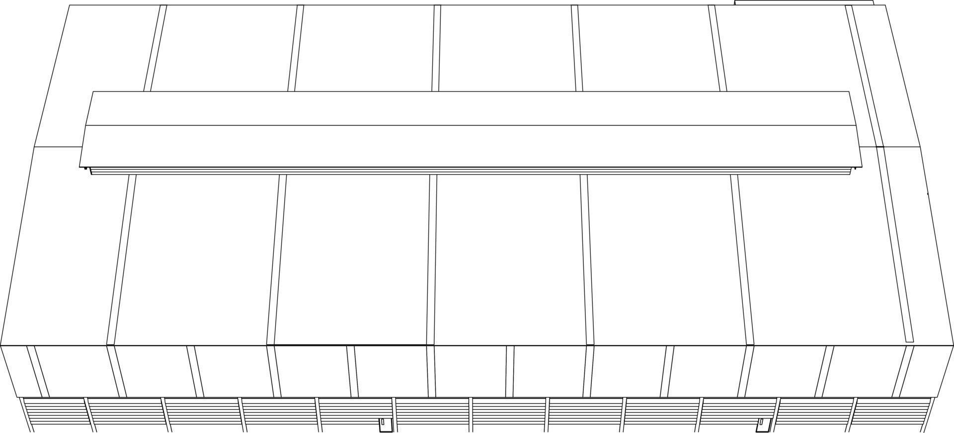 3d ilustración de edificio estructura vector