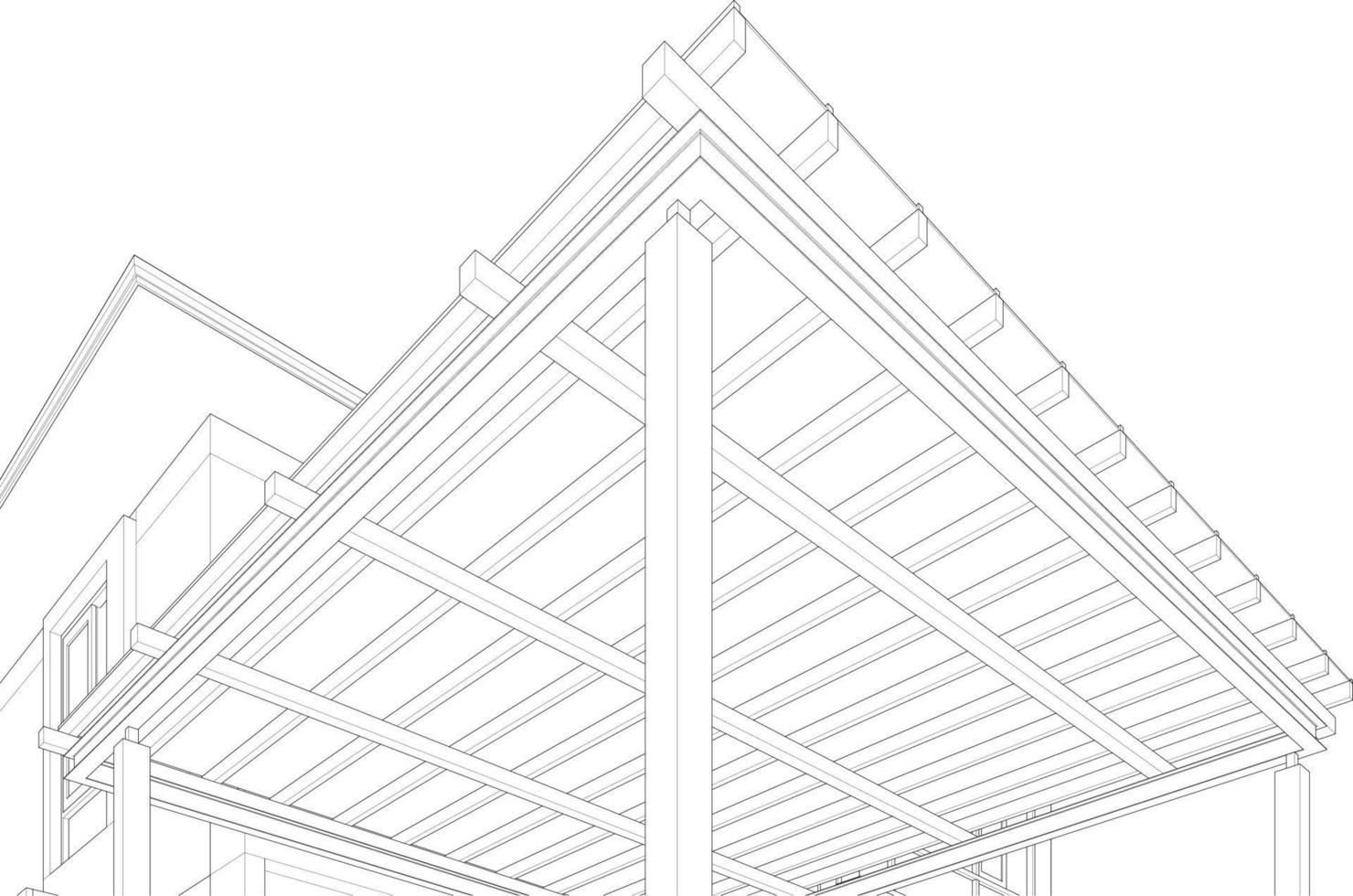 3D illustration of residential project vector