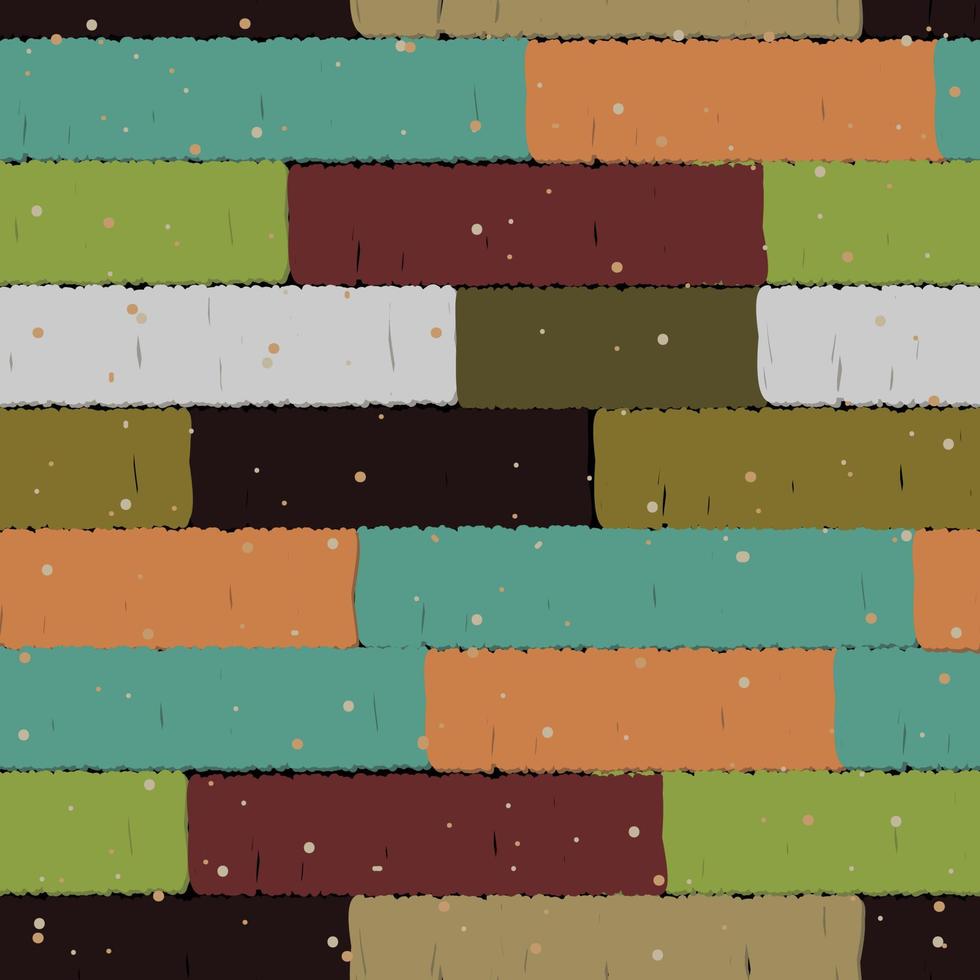 Abstract  retro stripes brick pattern. vector