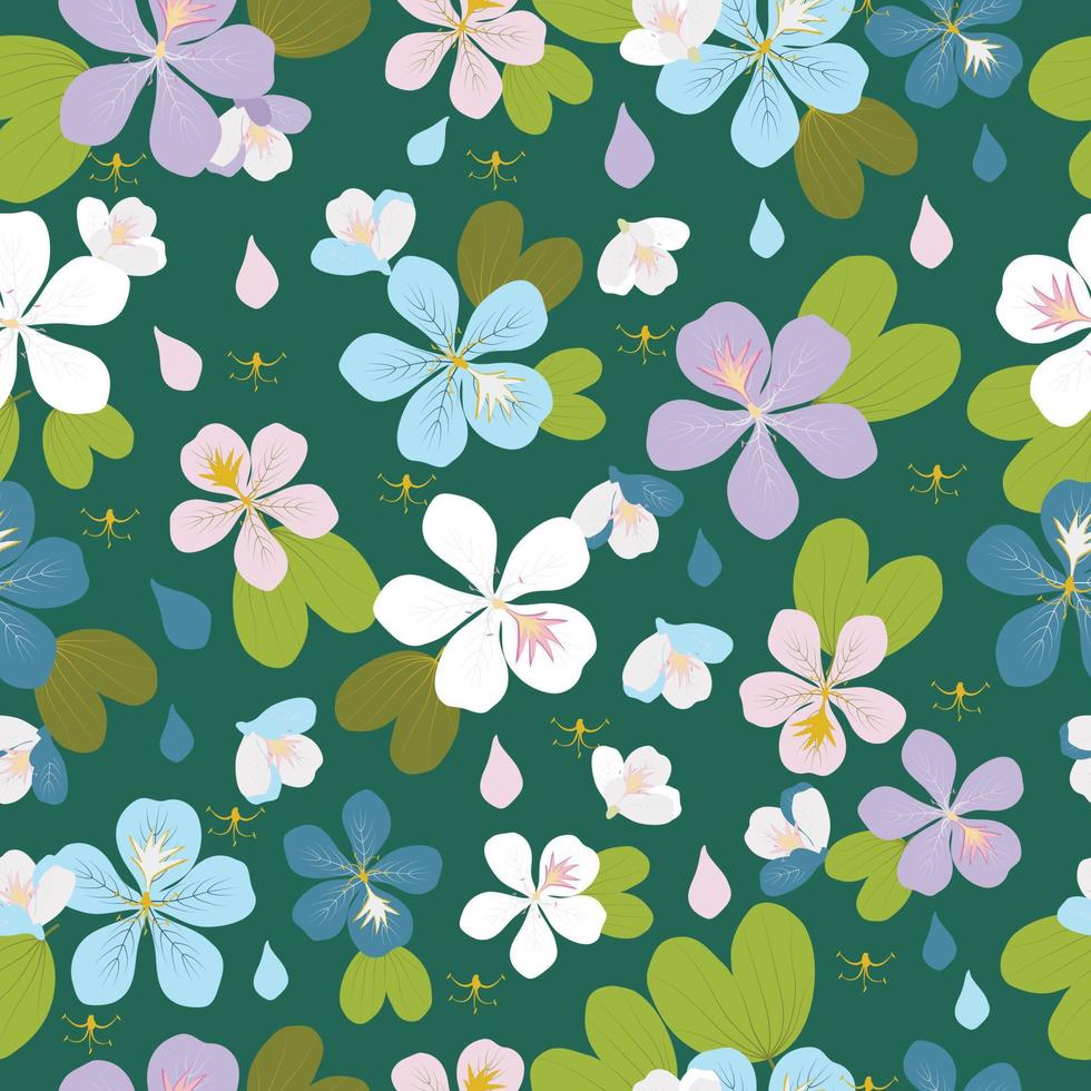 Cute hand drawn vintage floral pattern seamless  background vector