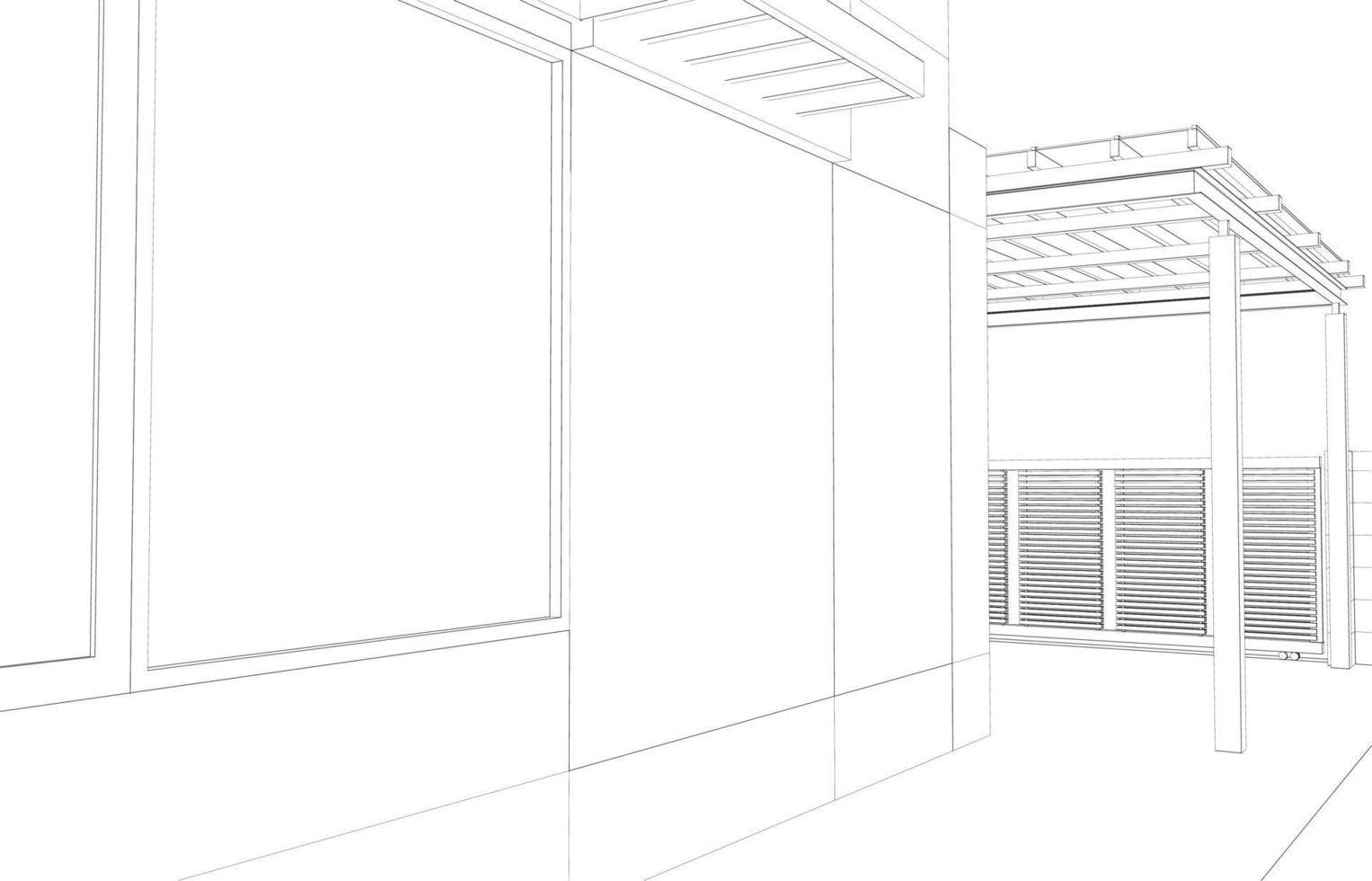 3D illustration of residential project vector