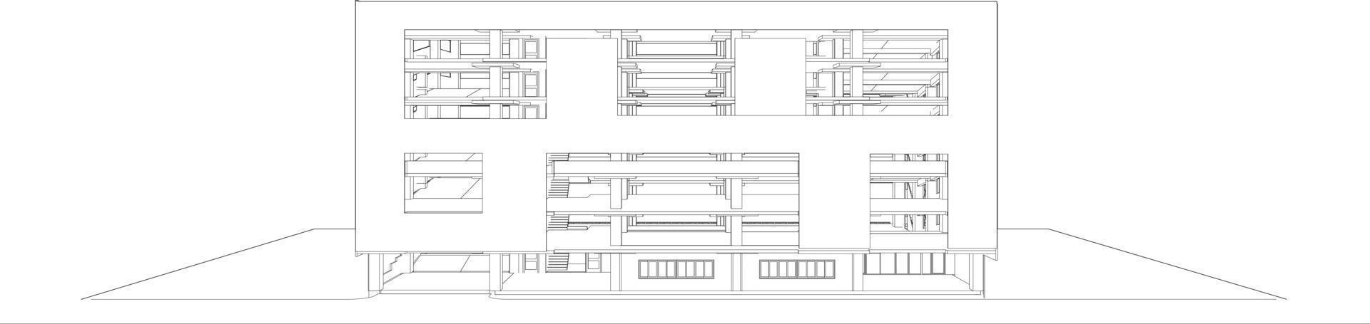 Ilustración 3D del proyecto de construcción vector