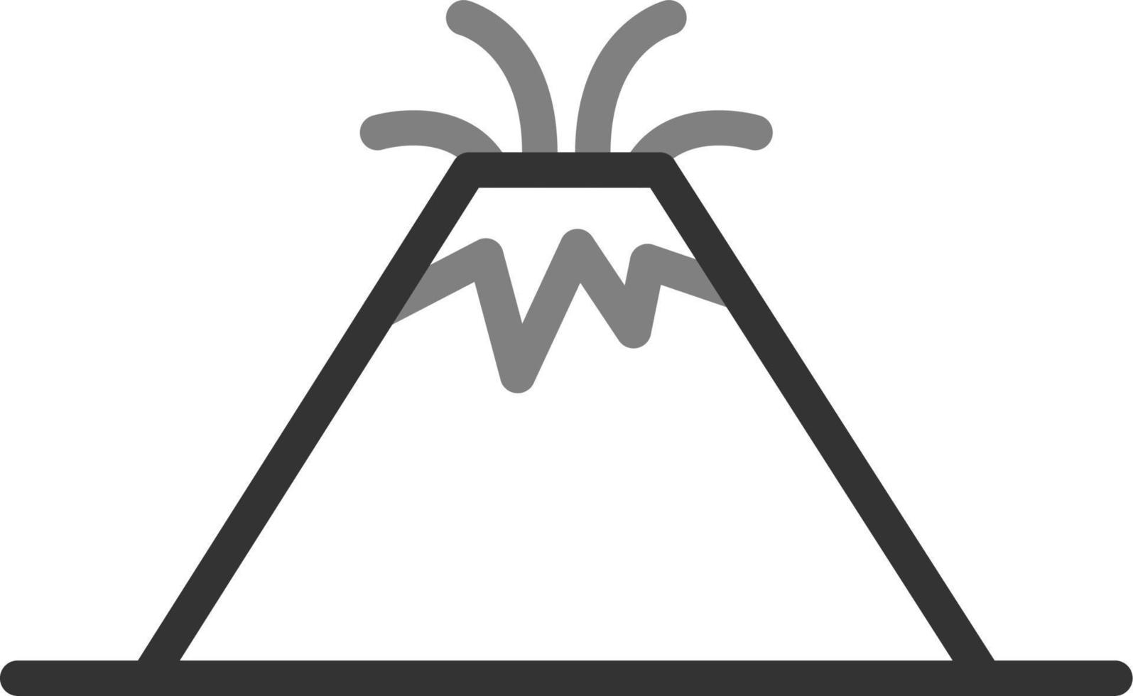 icono de vector de volcán