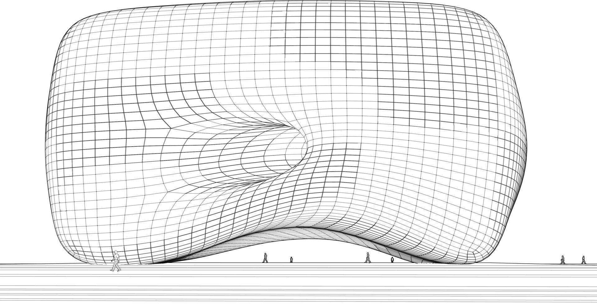 3D illustration of Building in concept vector