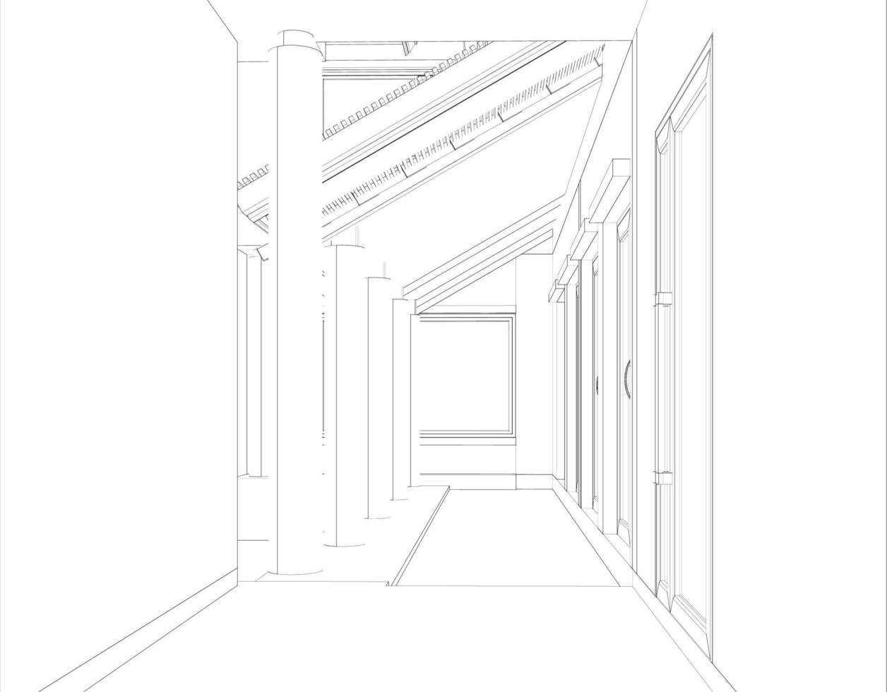 3D illustration of residential project vector
