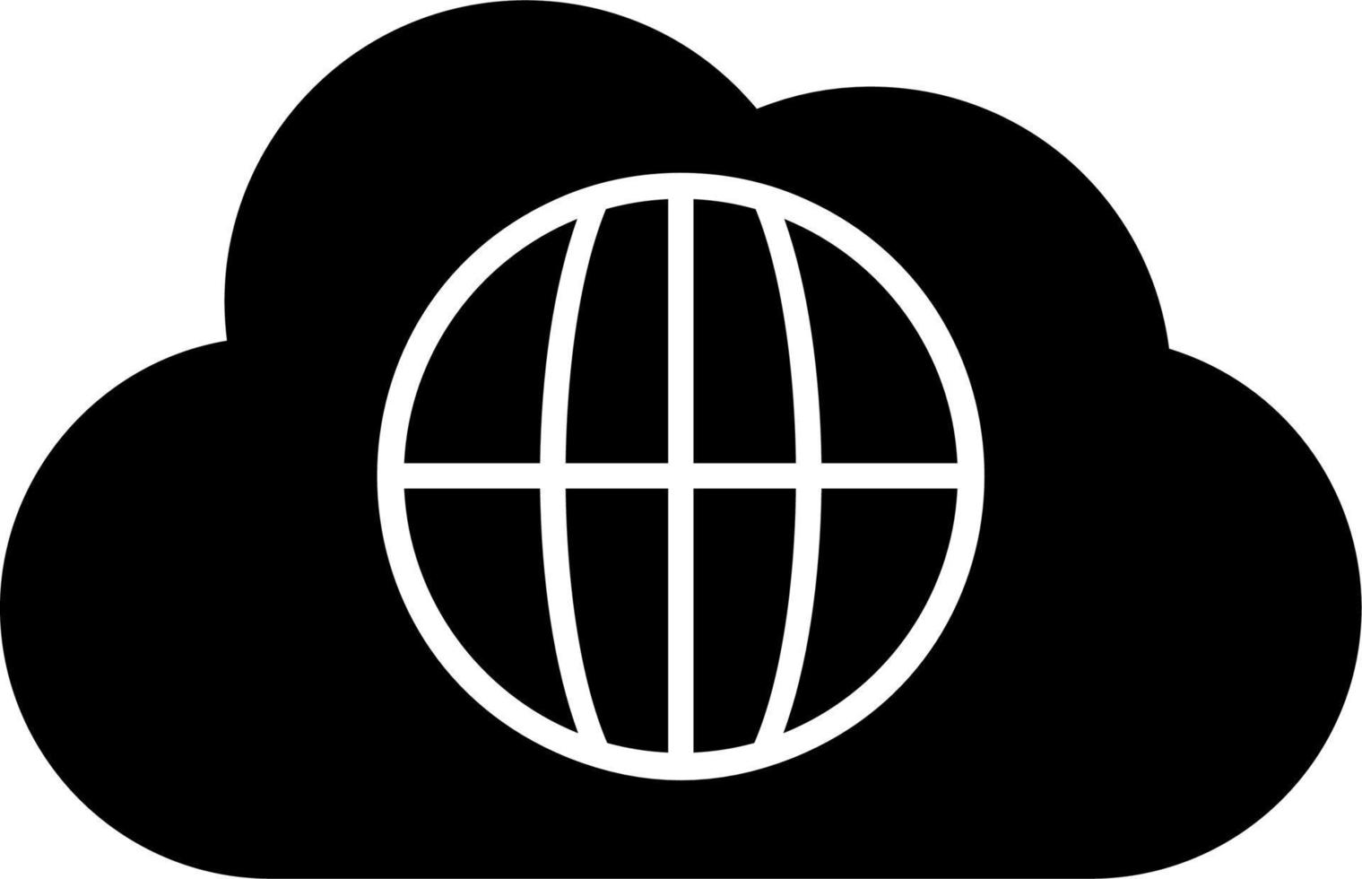 mundo nube vector icono