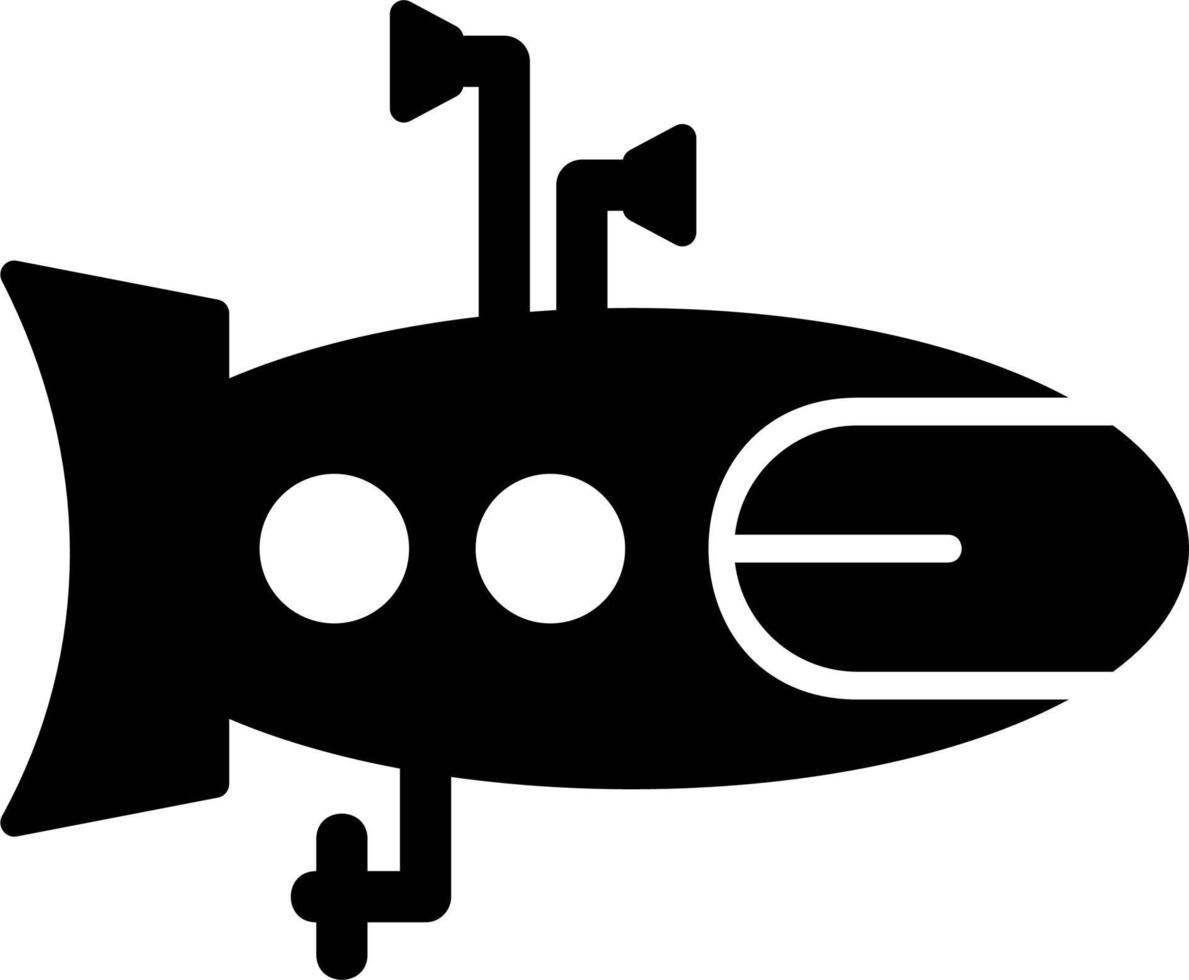 icono de vector submarino