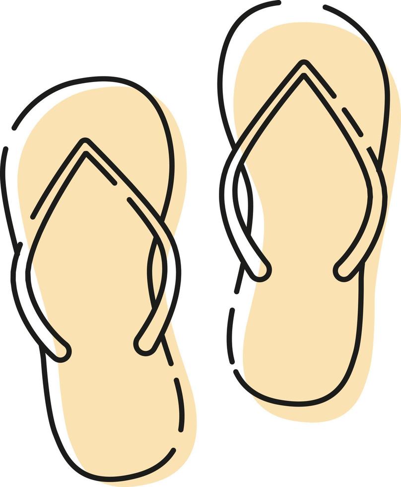 Flip flops summer shoes. vector