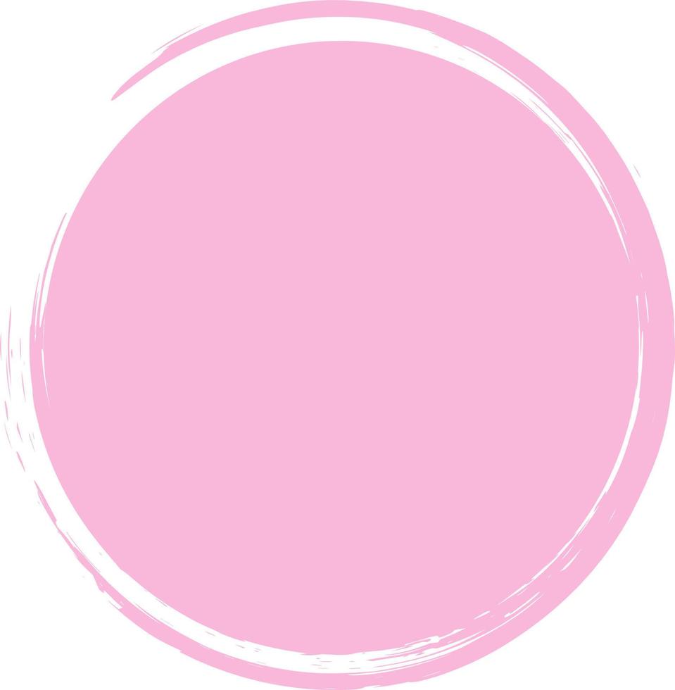 Circle abstract shape in pink color. vector