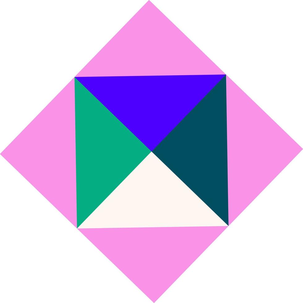 Illustration of geometric shapes square and triangle. 20000014 Vector