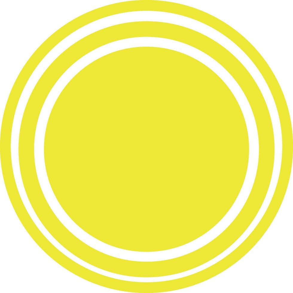 Illustration of the sun in yellow. vector