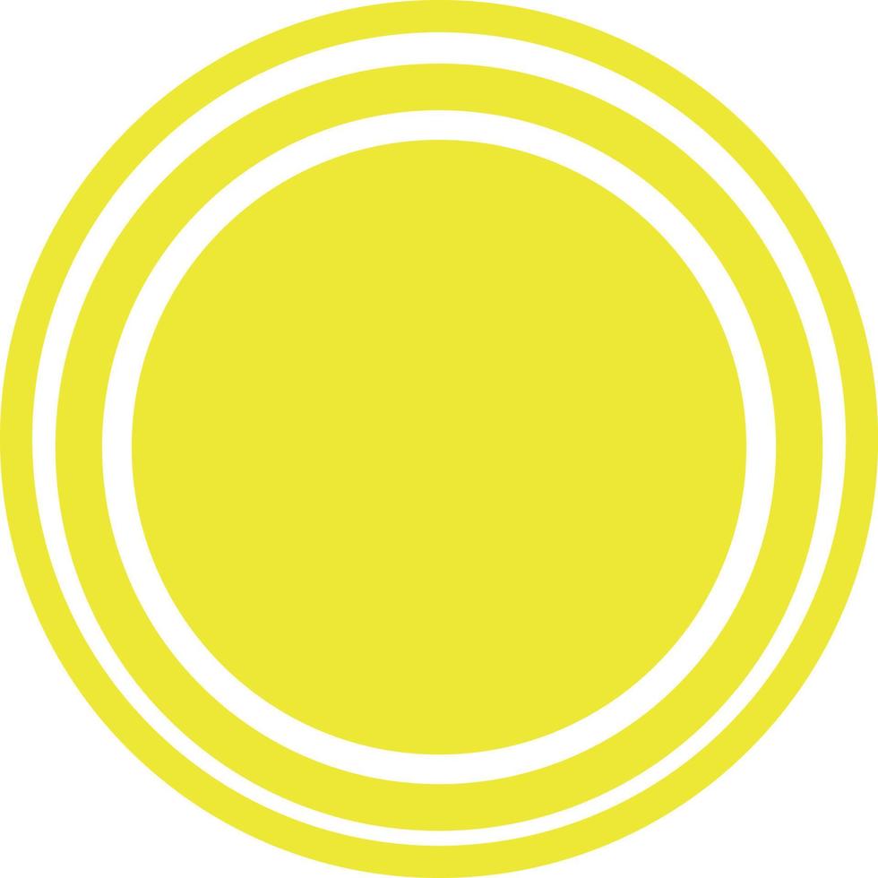 Illustration of the sun in yellow. vector