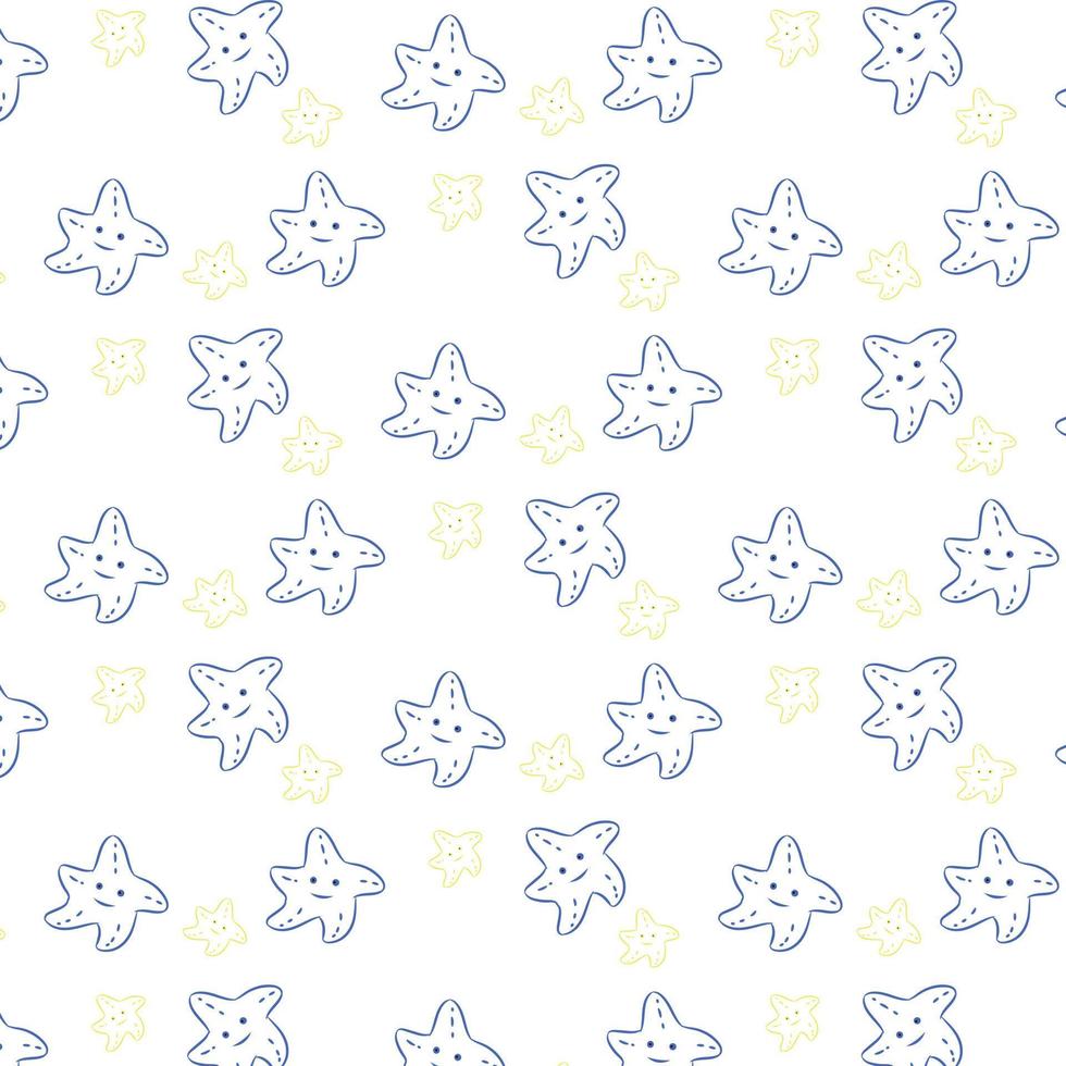 Background with starfish for decoration. vector