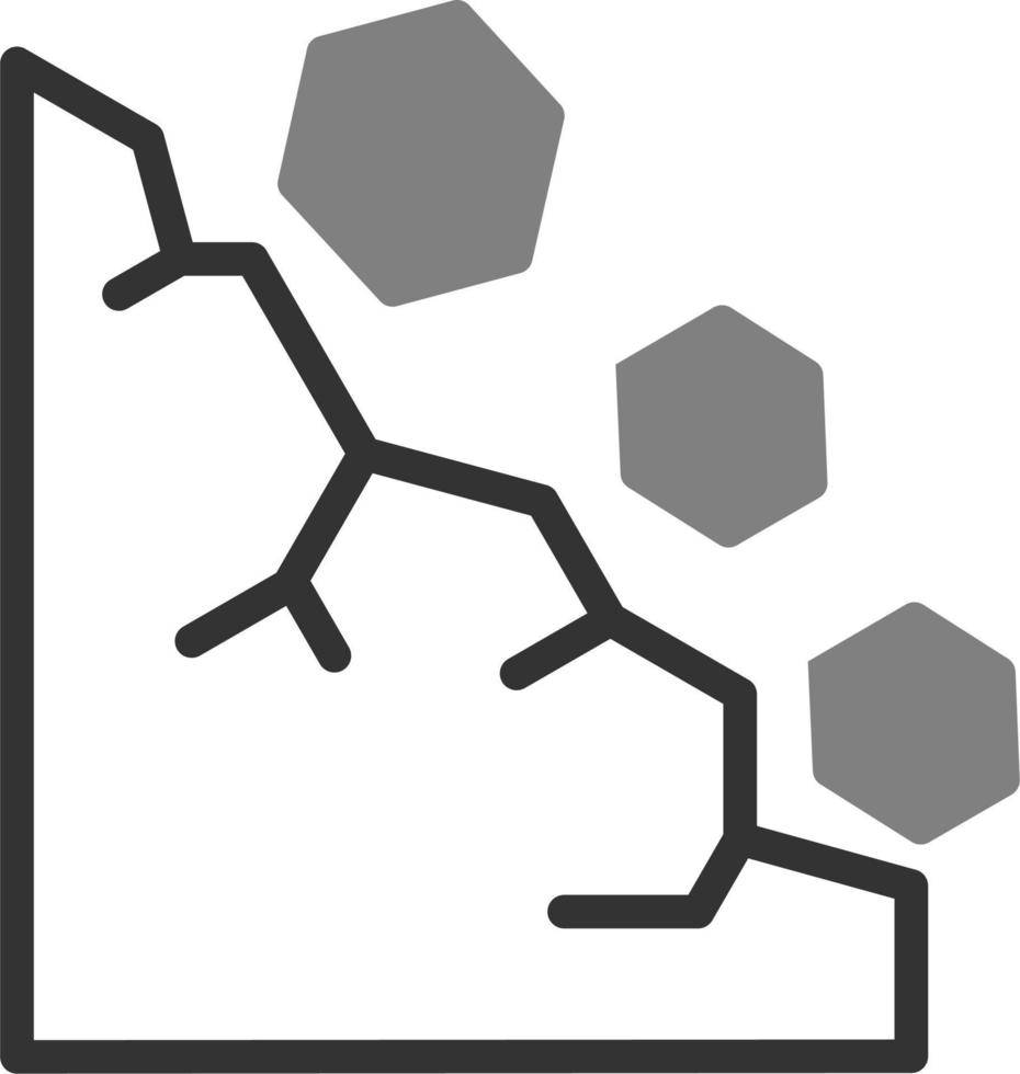 icono de vector de deslizamiento de tierra