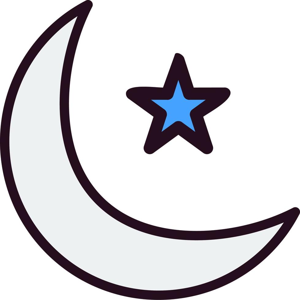 icono de vector de media luna