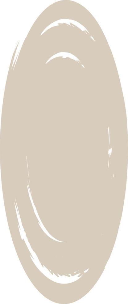 Oval abstract shape in gray color. vector