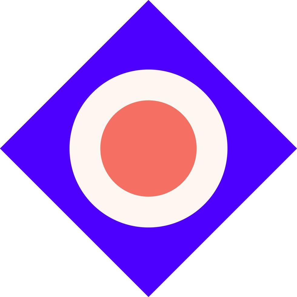 Illustration of geometric shapes square and circle. vector