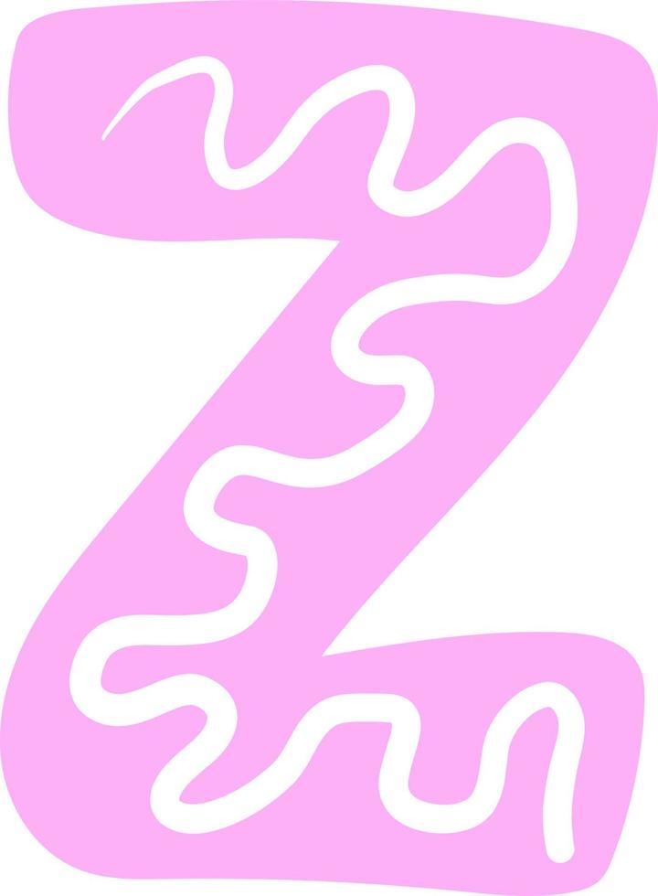 Letter Z of the English alphabet. vector