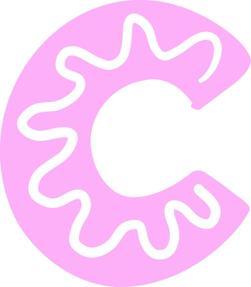 Letter C of the English alphabet. vector