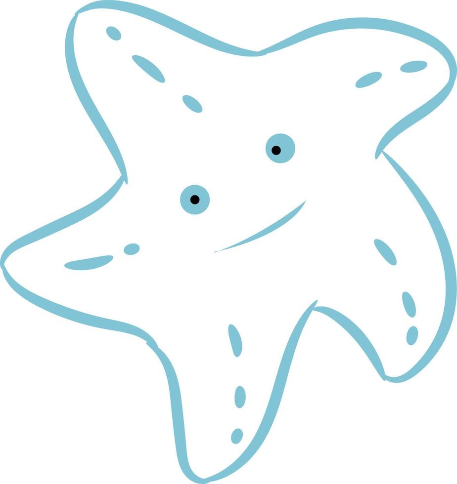 Starfish sea animal. vector